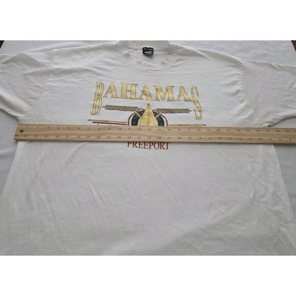 Vintage Bahamas Destination Travel Shirt Men's XXL 80s Single Stitch Made USA - Picture 5 of 11